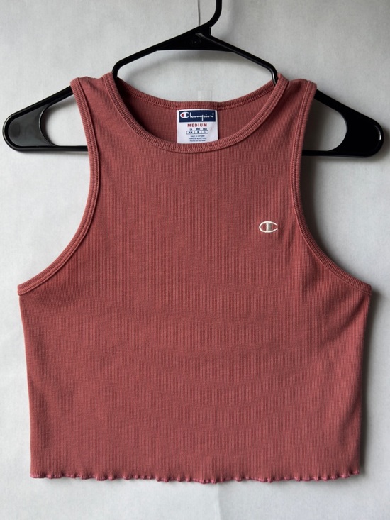 Champion Tops - Champion Dusty Rose Ribbed Cropped Tank